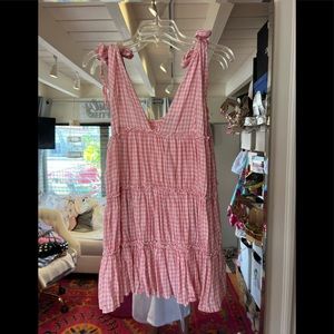 ASOS: Vichy pink mini baby doll dress